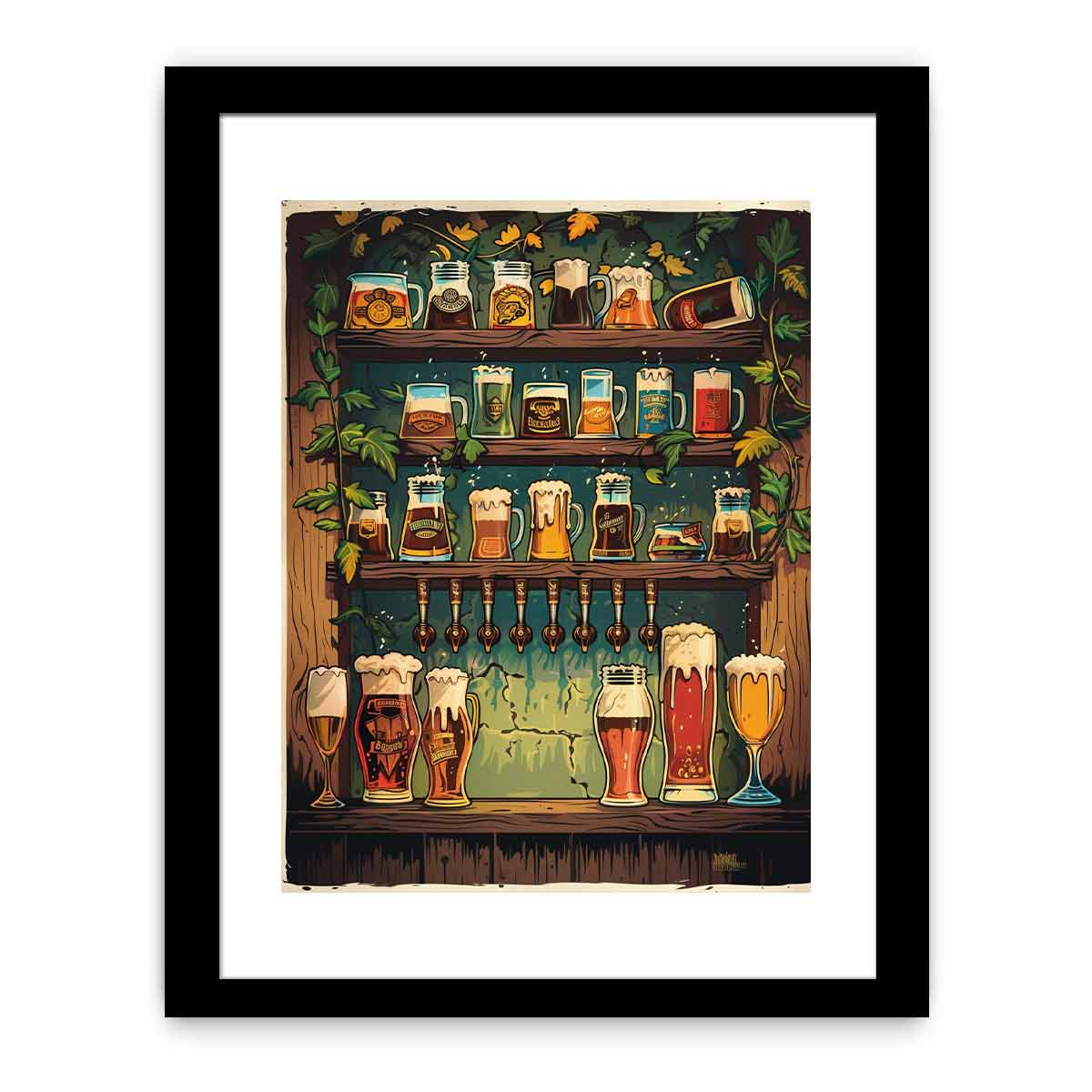 Vintage Beer Framed Print - Unique Wall Art for Beer Enthusiasts - BEYRUN