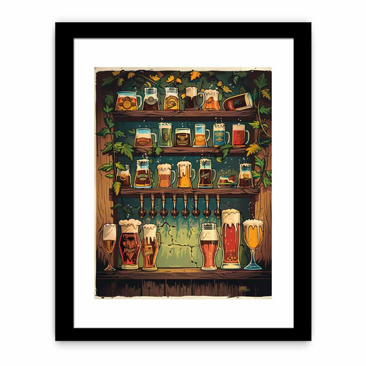 Vintage Beer Framed Print - Unique Wall Art for Beer Enthusiasts - BEYRUN