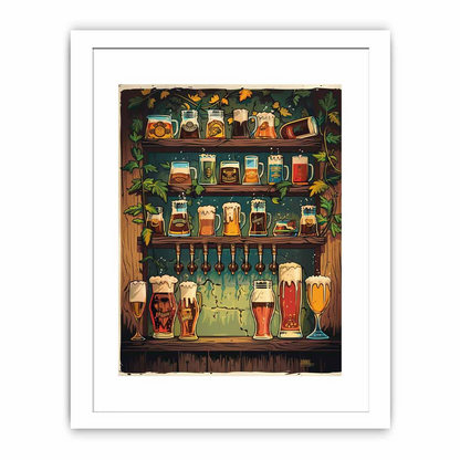 Vintage Beer Framed Print - Unique Wall Art for Beer Enthusiasts - BEYRUN