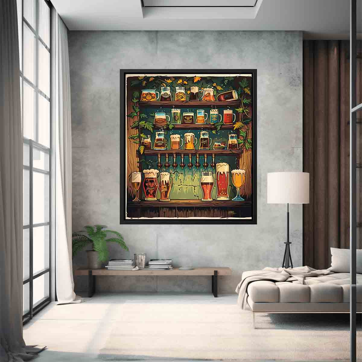 Vintage Beer Framed Print - Unique Wall Art for Beer Enthusiasts - BEYRUN