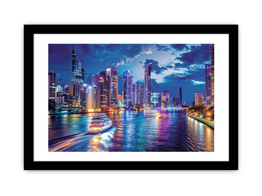 Brisbane River Print - Stunning Wall Art with Premium Frame - BEYRUN