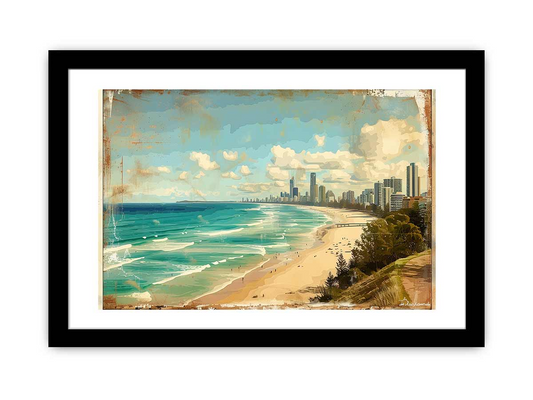 Beach Framed Print - Vivid High-Quality Photographic Resolution, Ready-to-Hang Art - BEYRUN