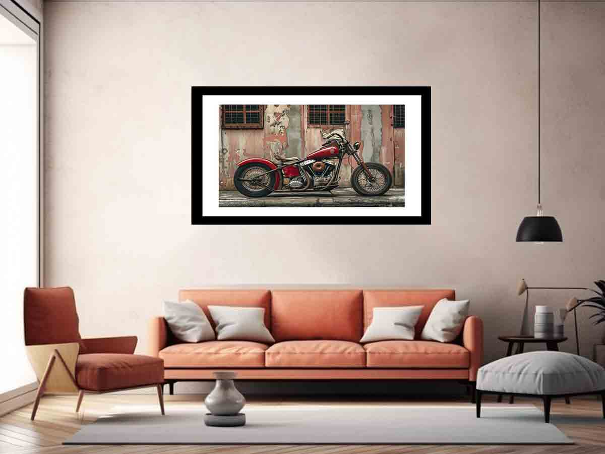 Vintage Bike Framed Print - Timeless Art for Your Walls - BEYRUN