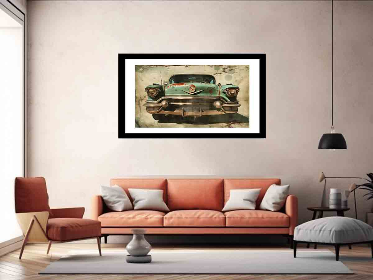 Vintage Car Print | High Quality Framed Wall Art - BEYRUN