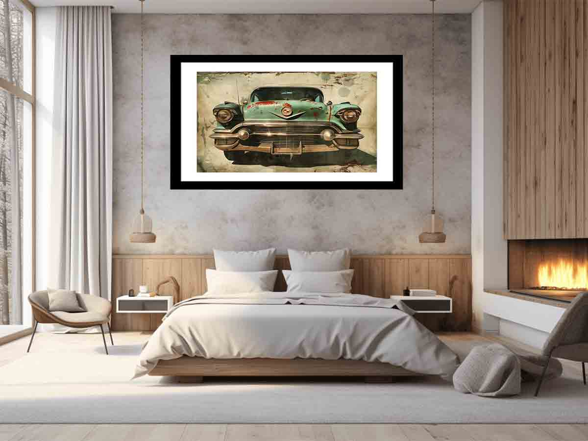 Vintage Car Print | High Quality Framed Wall Art - BEYRUN