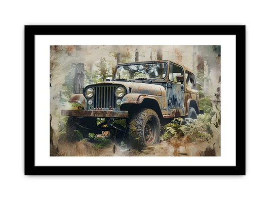 Jeep Framed Print - Premium Quality Photography on Archival Paper - Ready to Hang - BEYRUN