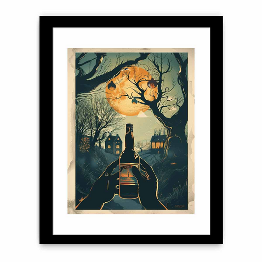 Moonlight Wine Framed Print - Premium Quality Wall Art - BEYRUN