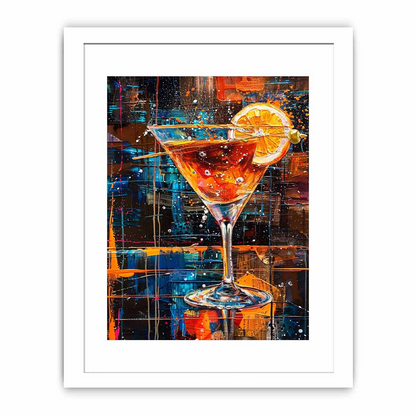 Cocktail Framed Print - High Quality, Archival Paper, Radiata Pine Wood Frame - BEYRUN