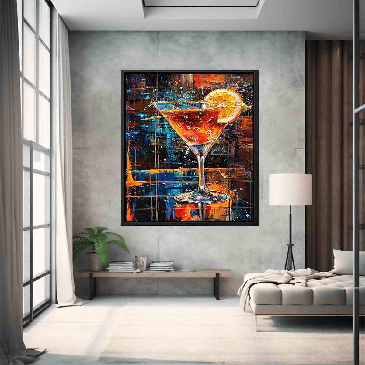 Cocktail Framed Print - High Quality, Archival Paper, Radiata Pine Wood Frame - BEYRUN