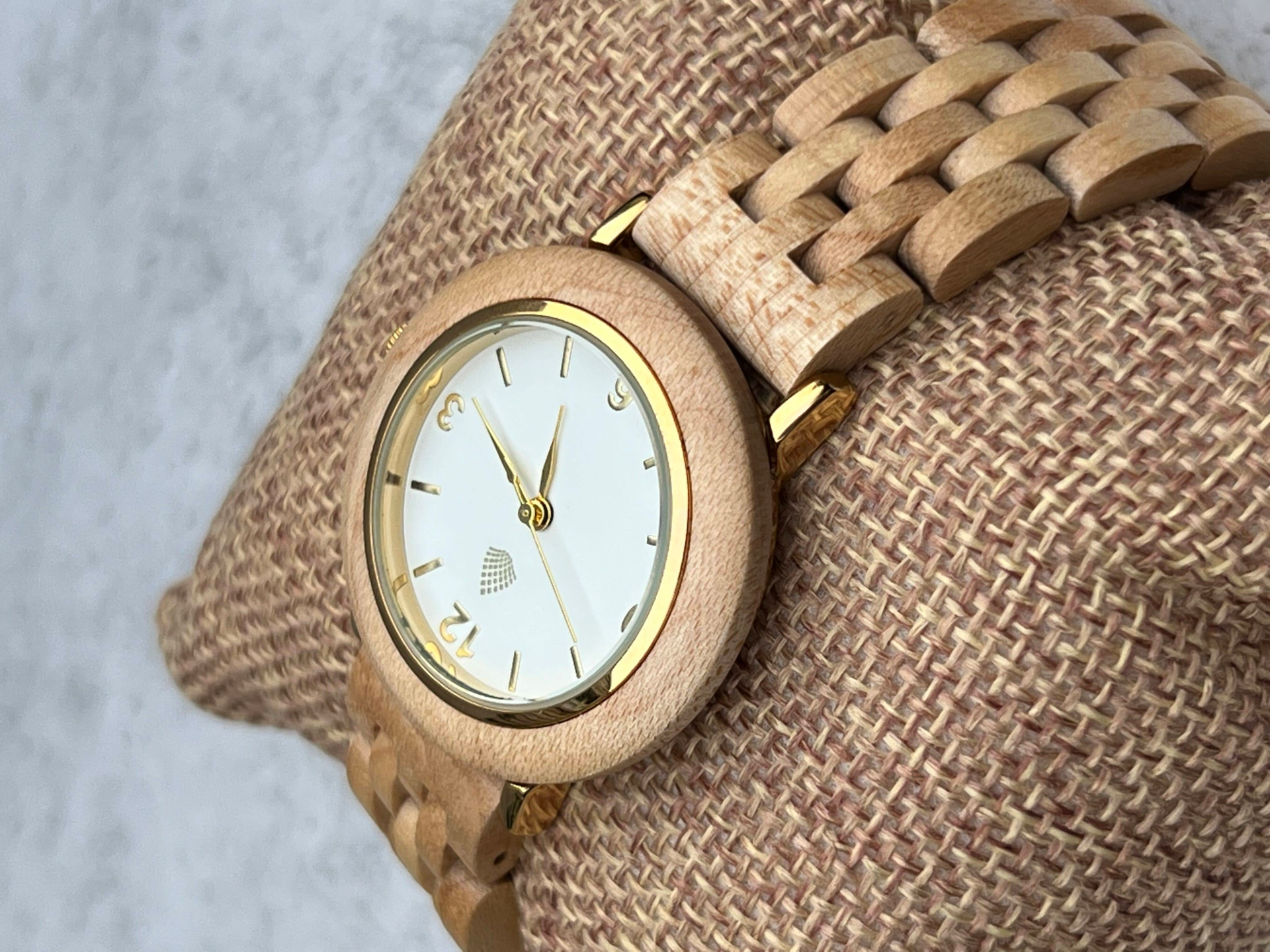 The Birch Watch - Handcrafted Upcycled Wooden Timepiece with Gold Accents | Eco-Friendly, Unique, and Stylish - BEYRUN