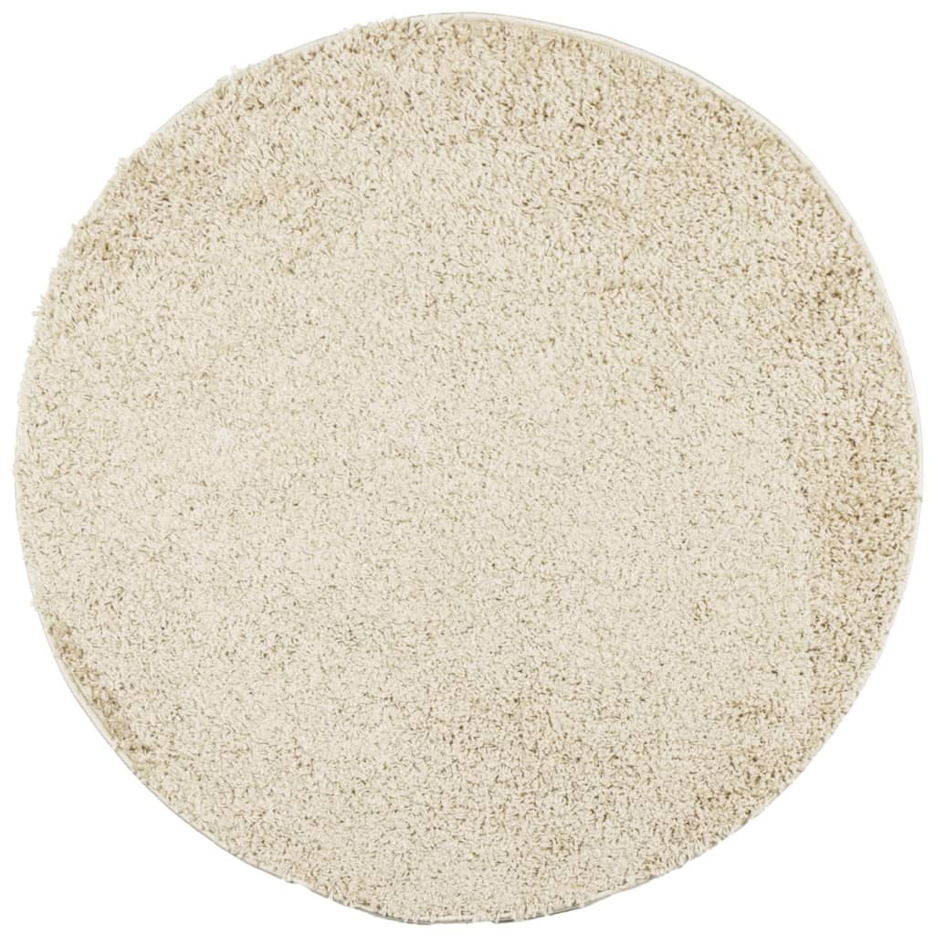 vidaXL Shaggy Rug PAMPLONA - High Pile Modern Gold Ø 240 cm - Luxurious & Easy to Clean - BEYRUN