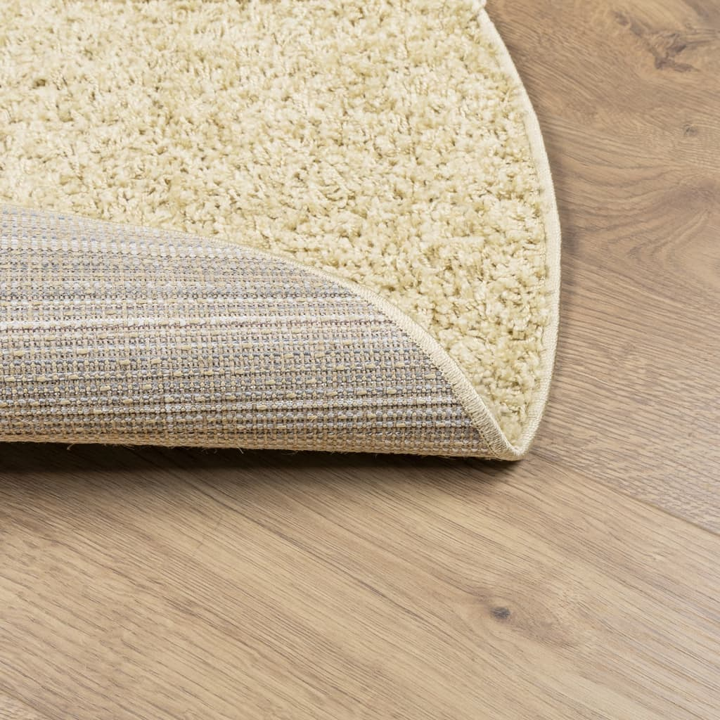 vidaXL Shaggy Rug PAMPLONA - High Pile Modern Gold Ø 240 cm - Luxurious & Easy to Clean - BEYRUN