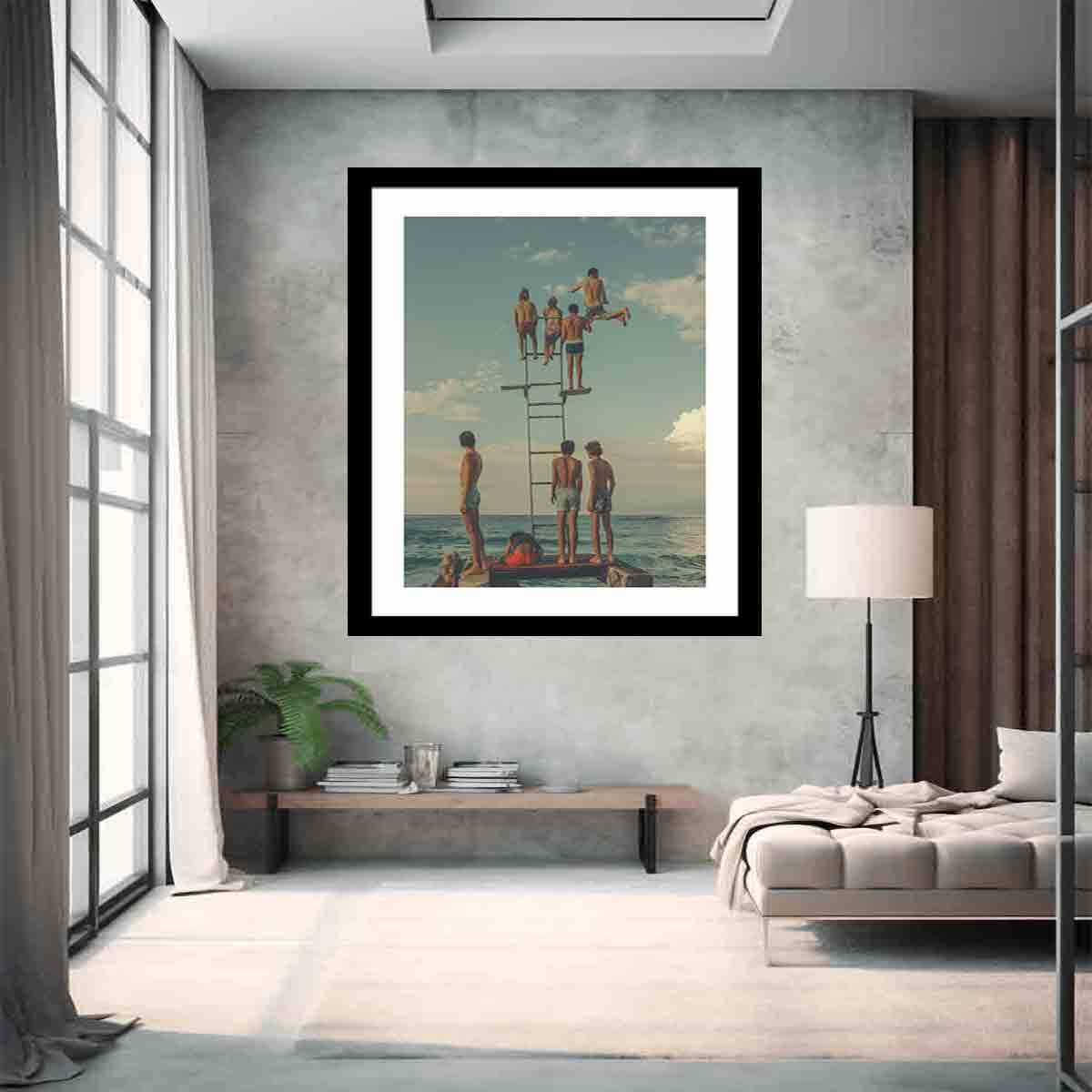 High-Quality Diving Board Print - Premium Archival Paper, UL Certified Ink, Ready to Hang - BEYRUN