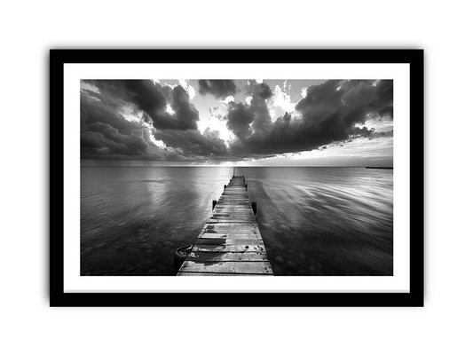 Jetty Road Framed Print – Premium Radiata Pine Frame, High-Resolution Art, Ready-to-Hang - BEYRUN