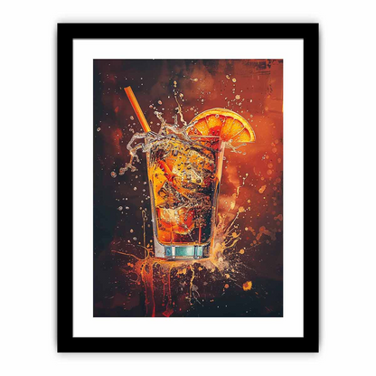 Elegant Whiskey Glass Framed Print - Premium Wall Decor for Whiskey Lovers - BEYRUN