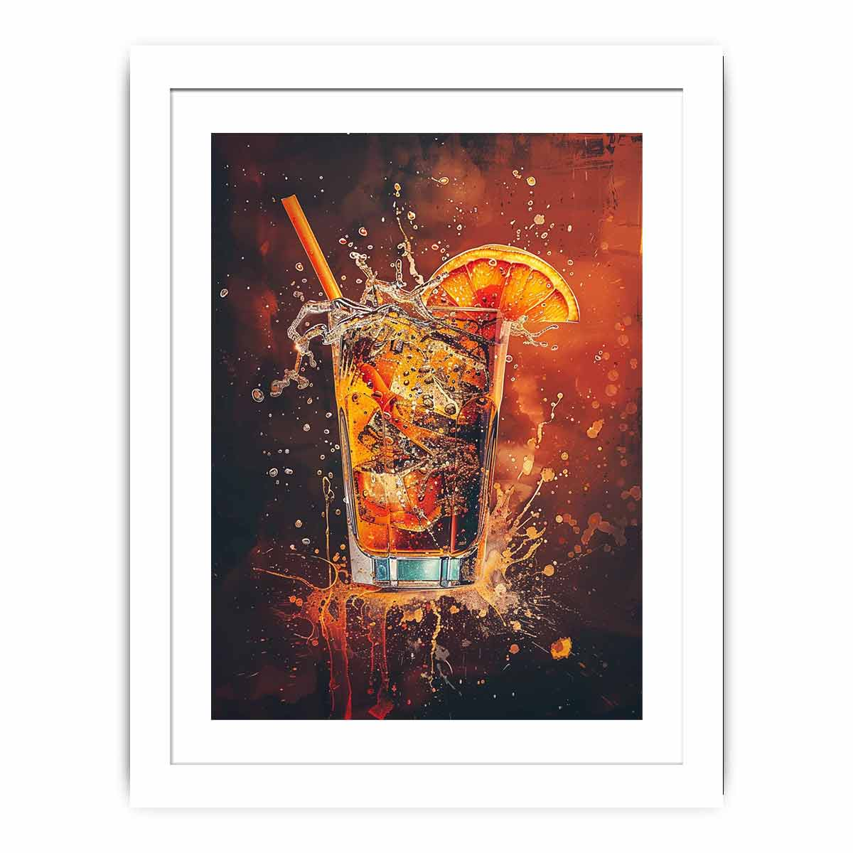 Elegant Whiskey Glass Framed Print - Premium Wall Decor for Whiskey Lovers - BEYRUN