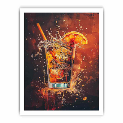 Elegant Whiskey Glass Framed Print - Premium Wall Decor for Whiskey Lovers - BEYRUN