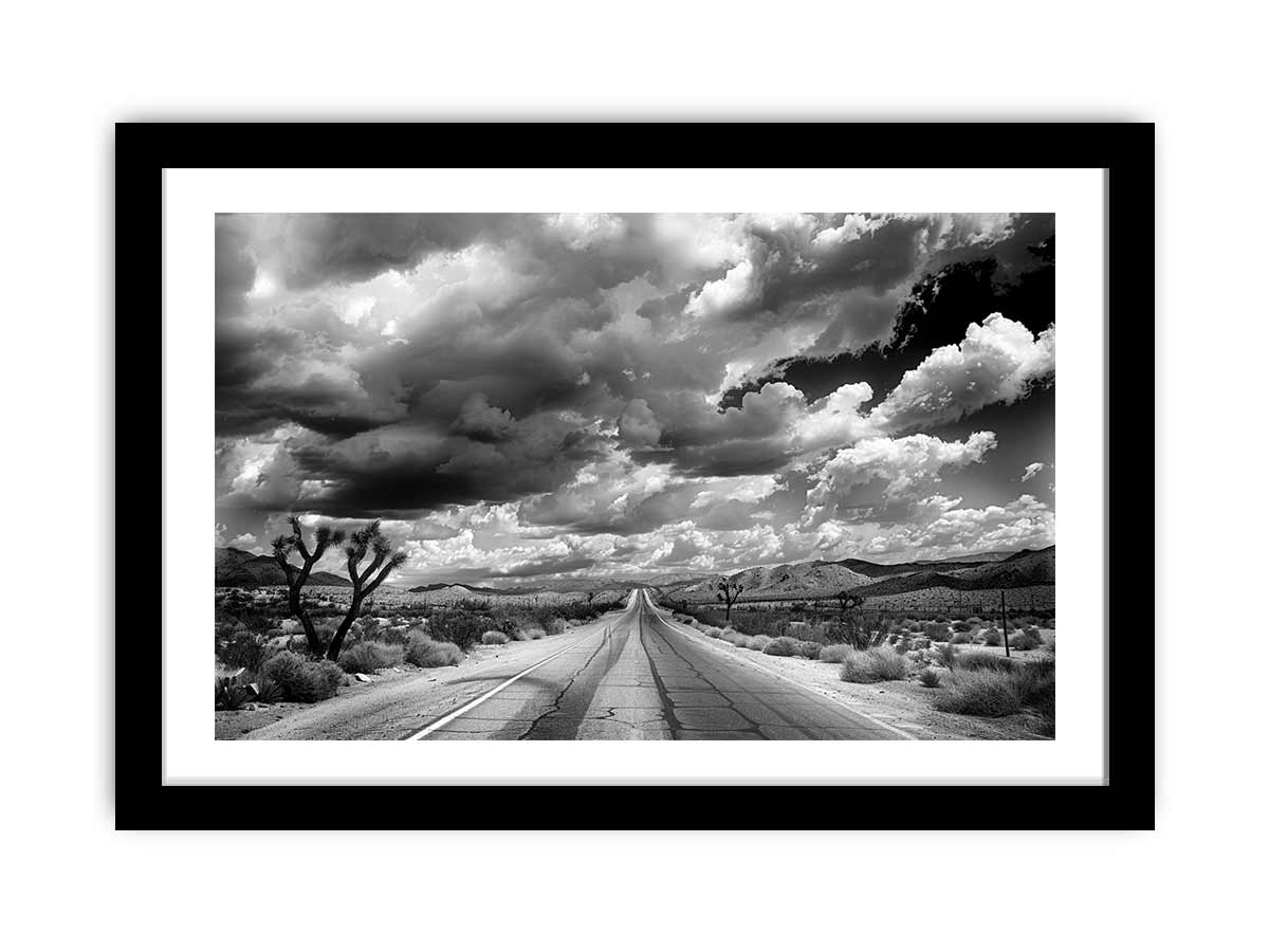 Dream Road Framed Print - High-Resolution Art in Elegant Radiata Pine Wood Frame - BEYRUN