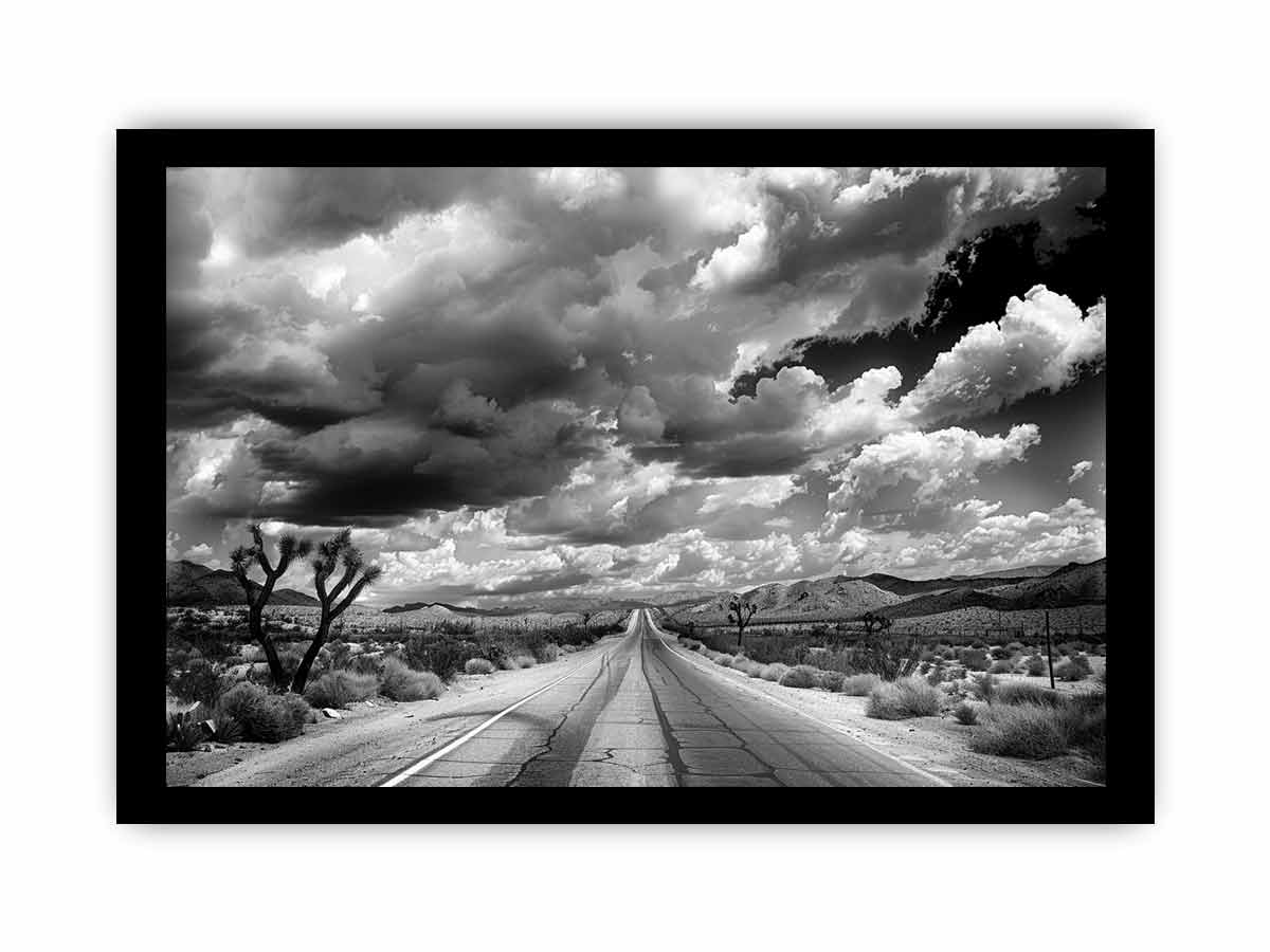 Dream Road Framed Print - High-Resolution Art in Elegant Radiata Pine Wood Frame - BEYRUN