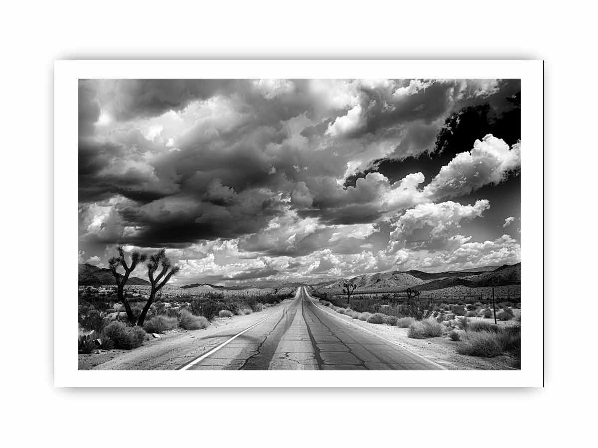 Dream Road Framed Print - High-Resolution Art in Elegant Radiata Pine Wood Frame - BEYRUN