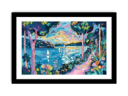 Stunning River Art Framed Print - High Quality, Ready to Hang - BEYRUN