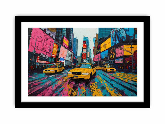 Times Square Framed Print - High-Resolution Photographic Art in Archival Quality Frame - BEYRUN