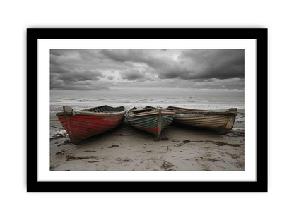 Three Boats Art - Stunning High-Resolution Wall Art Print - BEYRUN