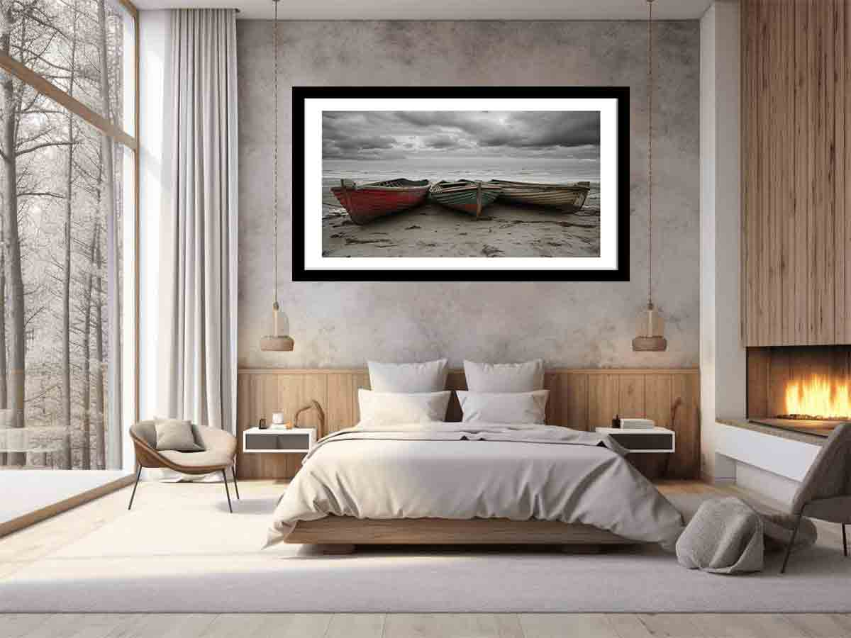 Three Boats Art - Stunning High-Resolution Wall Art Print - BEYRUN