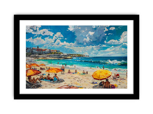 Bondi Beach Framed Print - High Quality Archival Paper with Matte Finish - BEYRUN