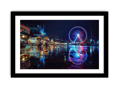 Darling Harbour Night Print - High-Resolution Art on Archival Quality Paper, Ready to Hang - BEYRUN