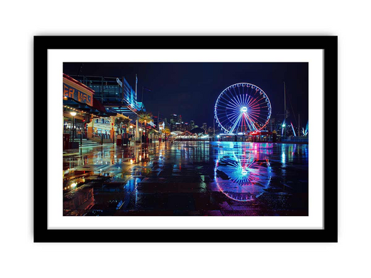 Darling Harbour Night Print - High-Resolution Art on Archival Quality Paper, Ready to Hang - BEYRUN