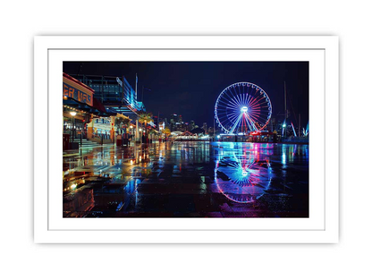 Darling Harbour Night Print - High-Resolution Art on Archival Quality Paper, Ready to Hang - BEYRUN