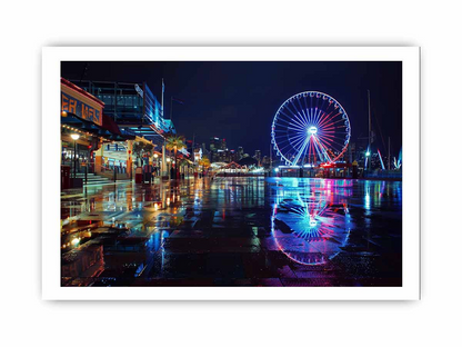 Darling Harbour Night Print - High-Resolution Art on Archival Quality Paper, Ready to Hang - BEYRUN