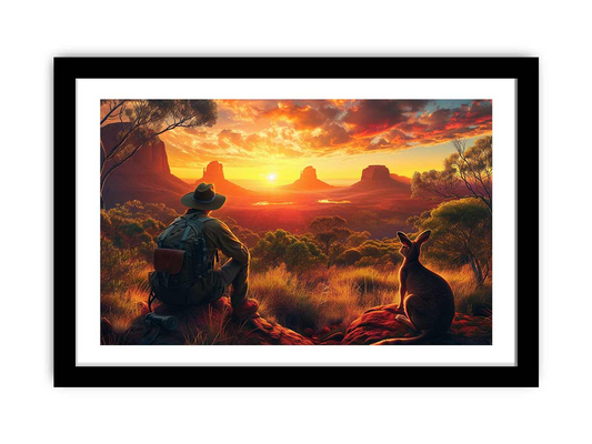 Beautiful Art Framed Print - High Quality, Archival Paper with Radiata Pine Wood Frame - BEYRUN