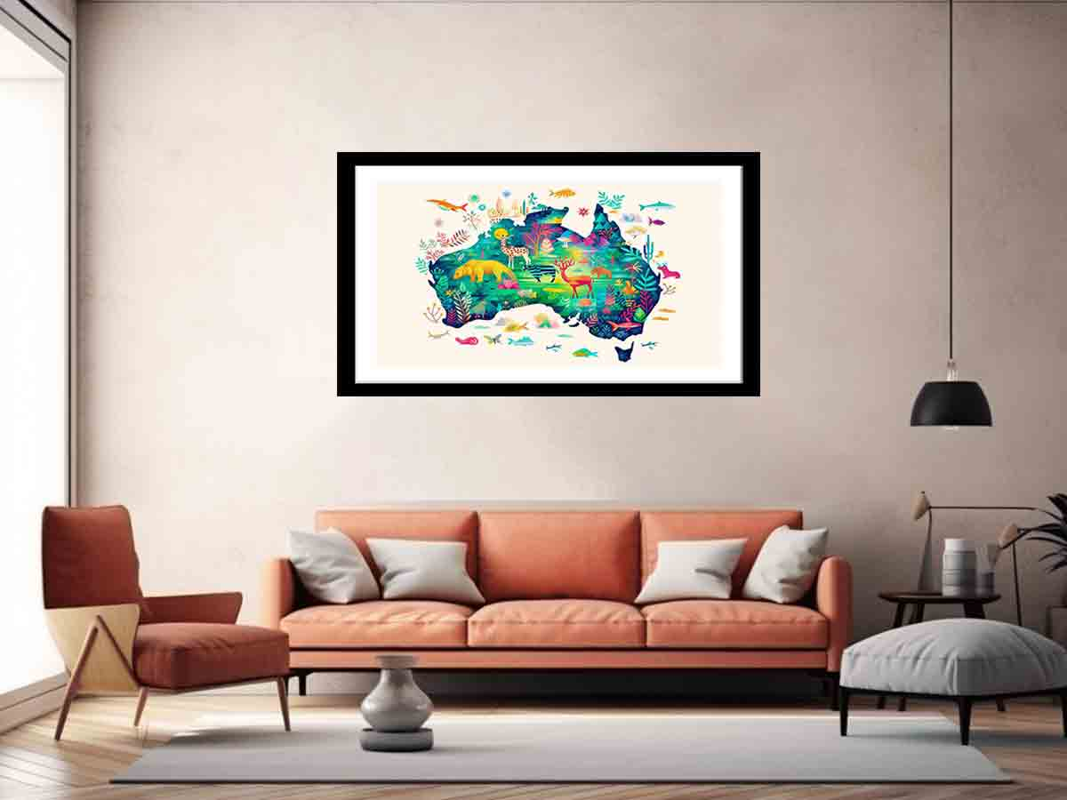 Australia Framed Print | High-Quality Wall Art | Ready to Hang - BEYRUN