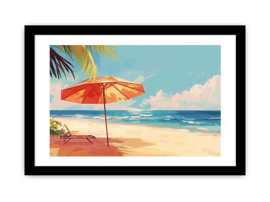 Beach Framed Print - Elegant Coastal Wall Art with High-Resolution Photography - BEYRUN