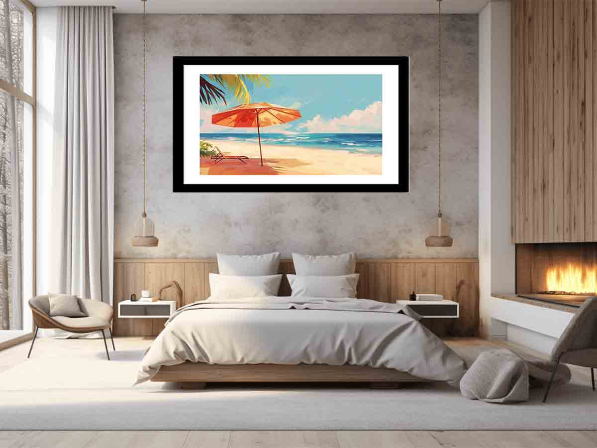 Beach Framed Print - Elegant Coastal Wall Art with High-Resolution Photography - BEYRUN