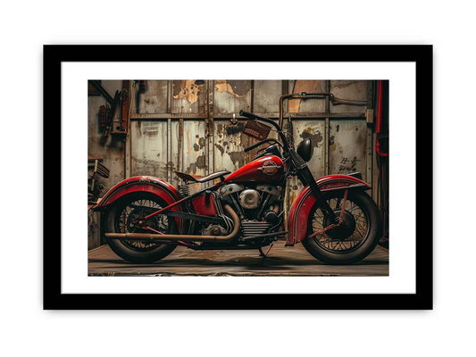 Vintage Bike Framed Print | High-Quality Wall Art | Free Shipping - Perfect for Home Decor - BEYRUN