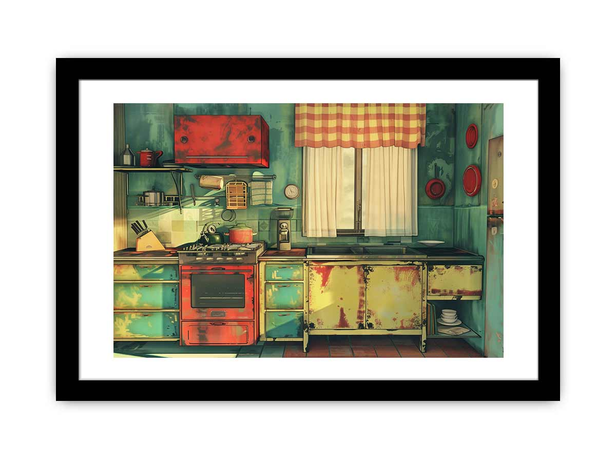 Vintage Kitchen Framed Print - Classic Culinary Decor for Your Home - BEYRUN