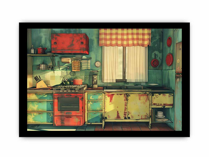 Vintage Kitchen Framed Print - Classic Culinary Decor for Your Home - BEYRUN