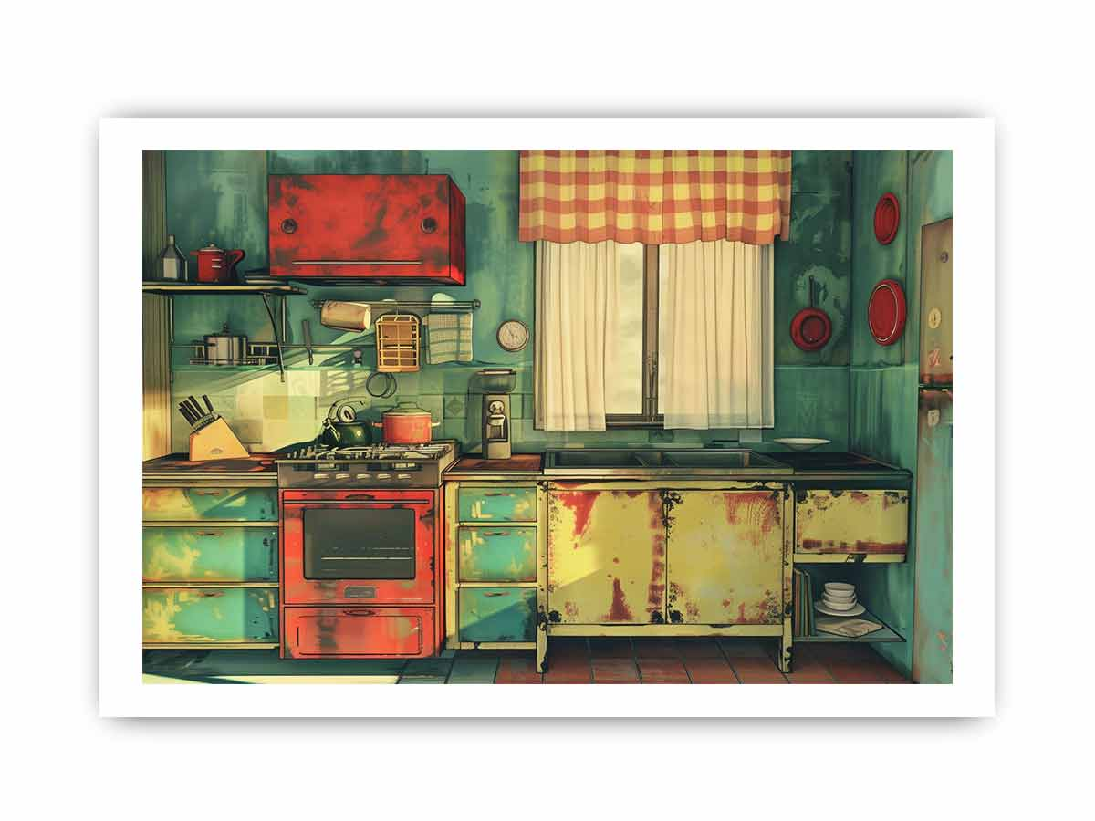 Vintage Kitchen Framed Print - Classic Culinary Decor for Your Home - BEYRUN