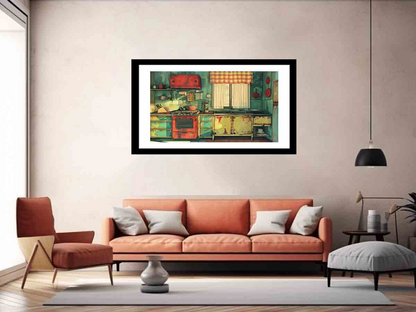 Vintage Kitchen Framed Print - Classic Culinary Decor for Your Home - BEYRUN