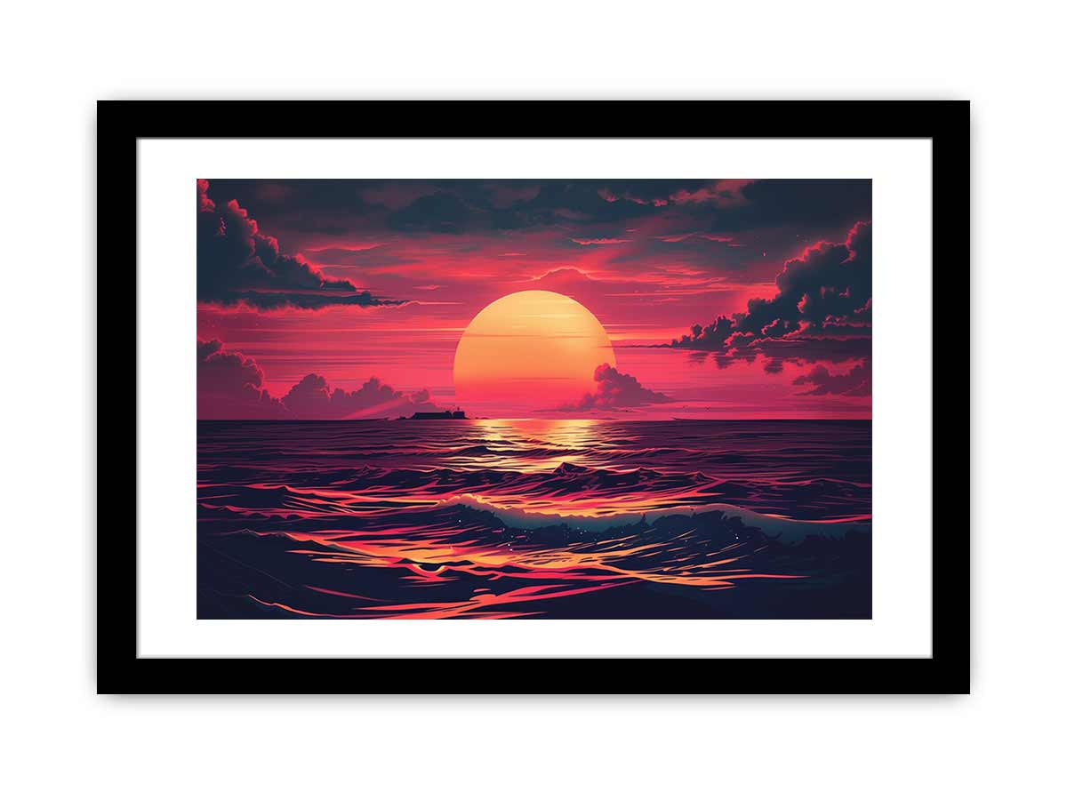 Sunrise Framed Print – Premium-Quality, Ready-to-Hang Art with Radiata Pine Wood Frame - BEYRUN