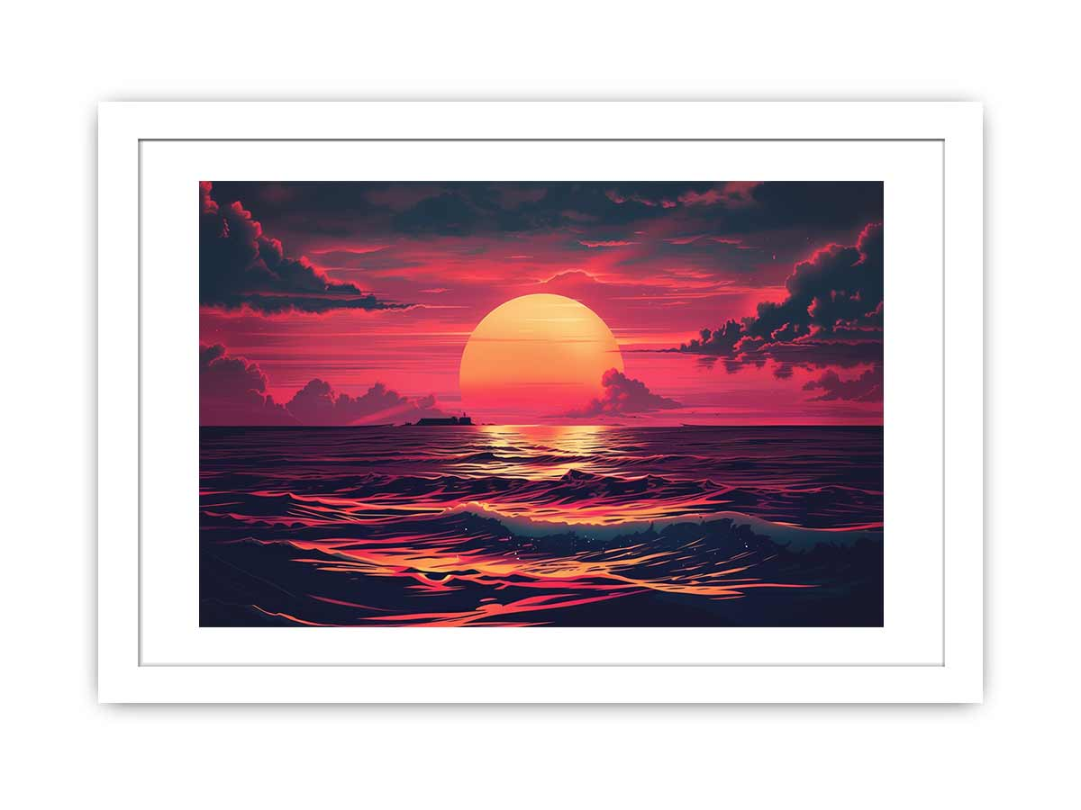 Sunrise Framed Print – Premium-Quality, Ready-to-Hang Art with Radiata Pine Wood Frame - BEYRUN