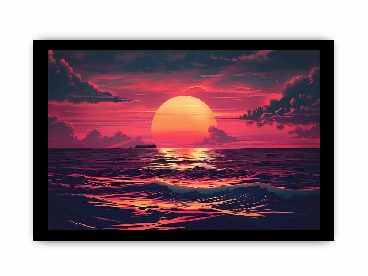 Sunrise Framed Print – Premium-Quality, Ready-to-Hang Art with Radiata Pine Wood Frame - BEYRUN