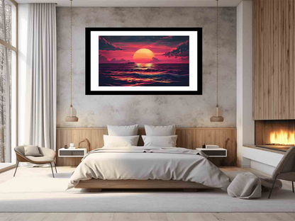 Sunrise Framed Print – Premium-Quality, Ready-to-Hang Art with Radiata Pine Wood Frame - BEYRUN