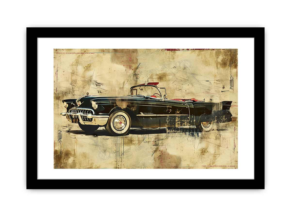 Vintage Car Framed Print - High-Quality, Ready-to-Hang Art - BEYRUN