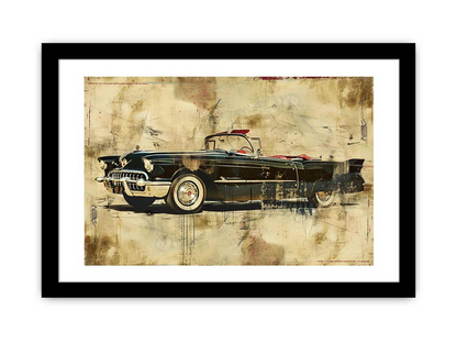 Vintage Car Framed Print - High-Quality, Ready-to-Hang Art - BEYRUN