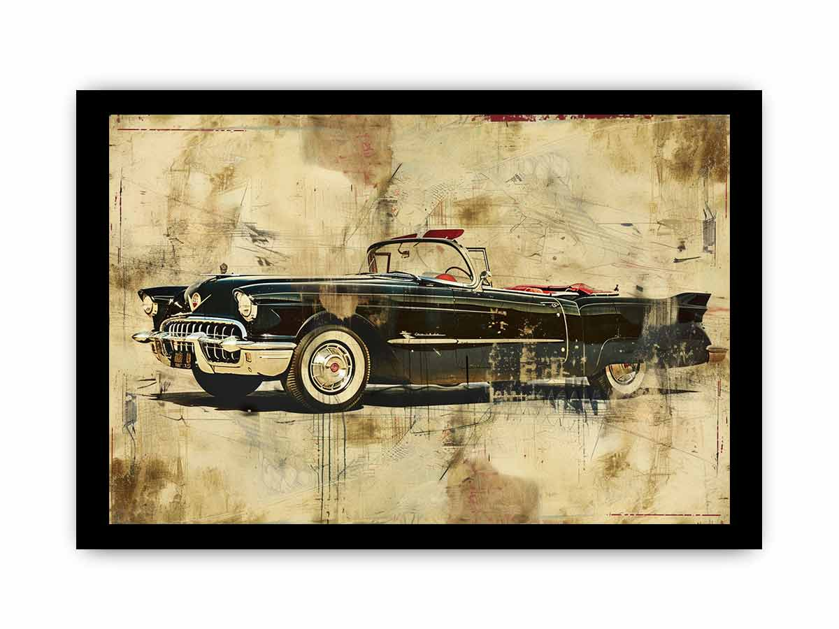 Vintage Car Framed Print - High-Quality, Ready-to-Hang Art - BEYRUN