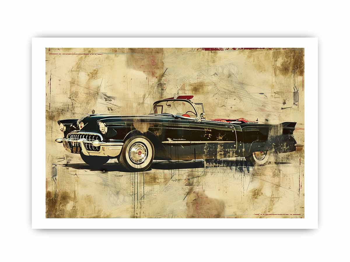 Vintage Car Framed Print - High-Quality, Ready-to-Hang Art - BEYRUN